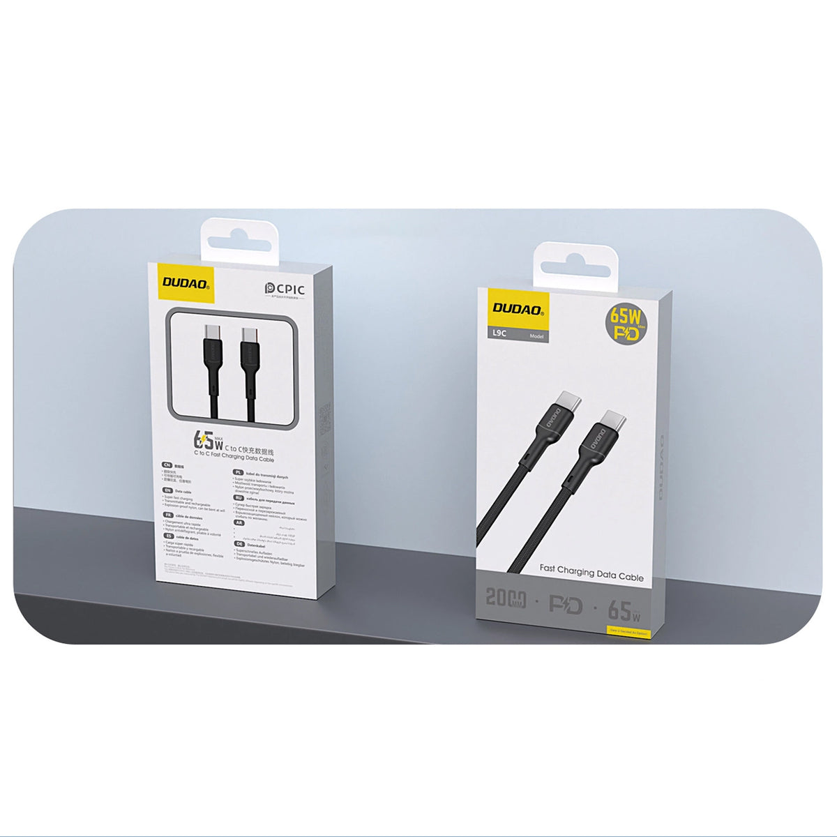 Καλώδιο Δεδομένων και Φόρτισης USB-C - USB-C Dudao L9C, 65W, 1m, Μαύρο