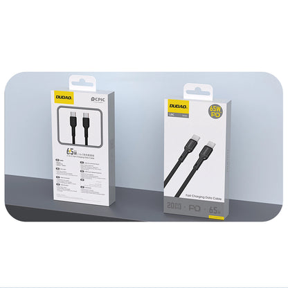 Καλώδιο Δεδομένων και Φόρτισης USB-C - USB-C Dudao L9C, 65W, 1m, Μαύρο