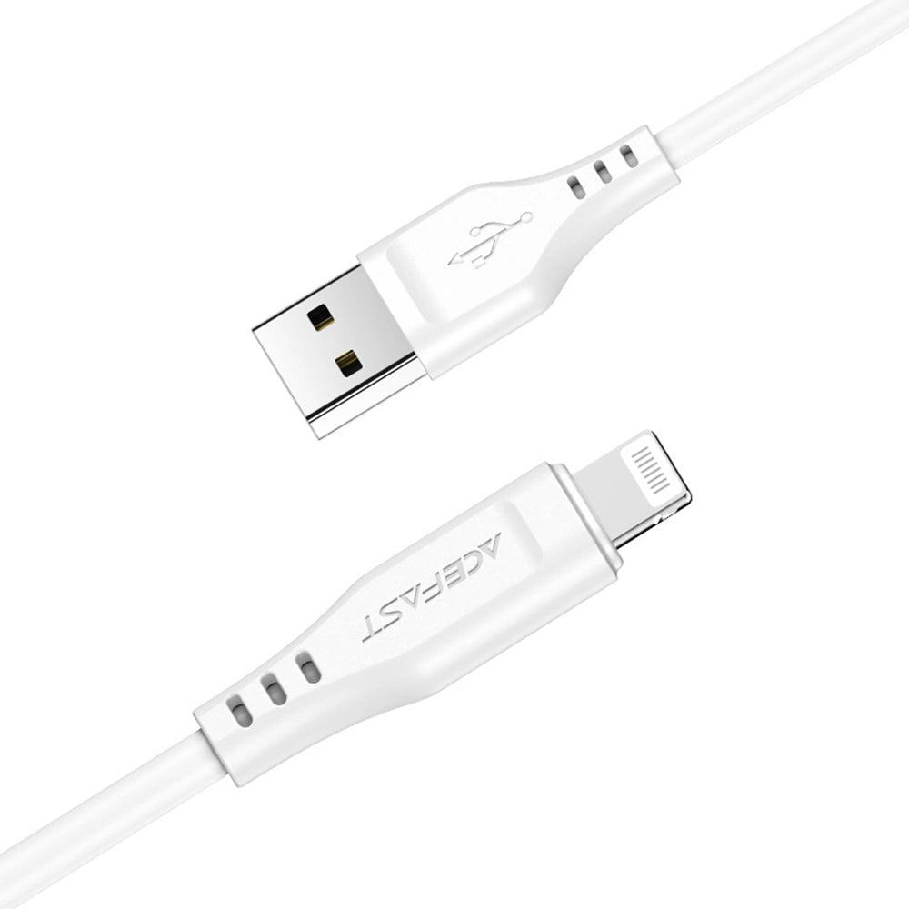 Καλώδιο Δεδομένων και Φόρτισης USB-A - Lightning Acefast C3-02, 18W, 1.2m, Λευκό