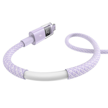 Καλώδιο Δεδομένων και Φόρτισης USB-A - Lightning Baseus Display 2, 12W, 2m, Μωβ P10382700511-01