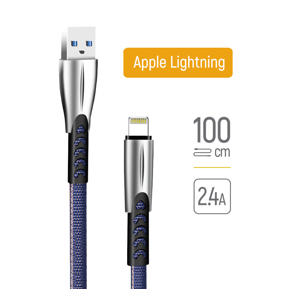 Καλώδιο Δεδομένων και Φόρτισης USB-A - Lightning ColorWay CW-CBUL010, 18W, 1m, Μπλε