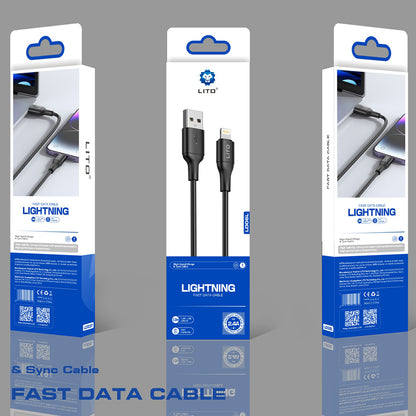 Καλώδιο Δεδομένων και Φόρτισης USB-A - Lightning Lito LD06L, 18W, 1m, Μαύρο