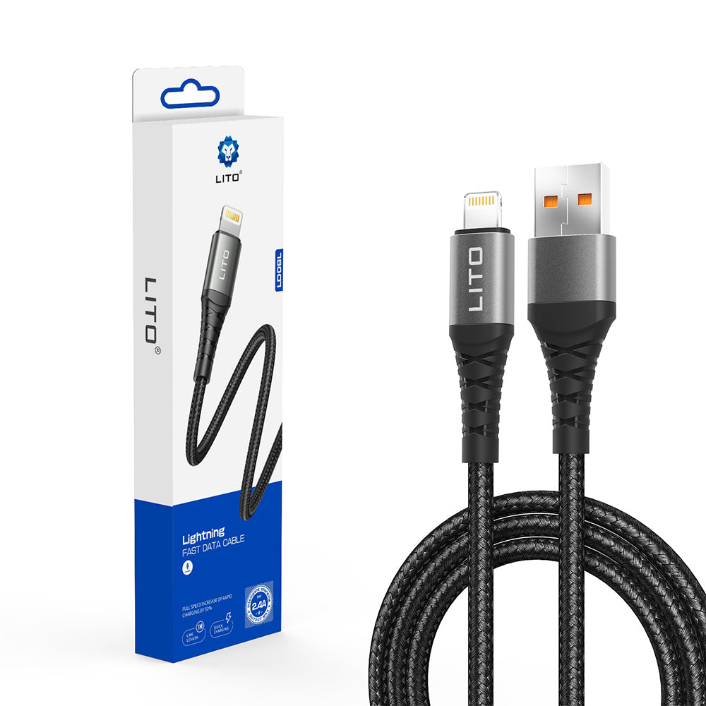Καλώδιο Δεδομένων και Φόρτισης USB-A - Lightning Lito LD08L, 18W, 1m, Μαύρο