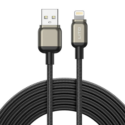 Καλώδιο Δεδομένων και Φόρτισης USB-A - Lightning Lito LD17, 18W, 1m, Μαύρο