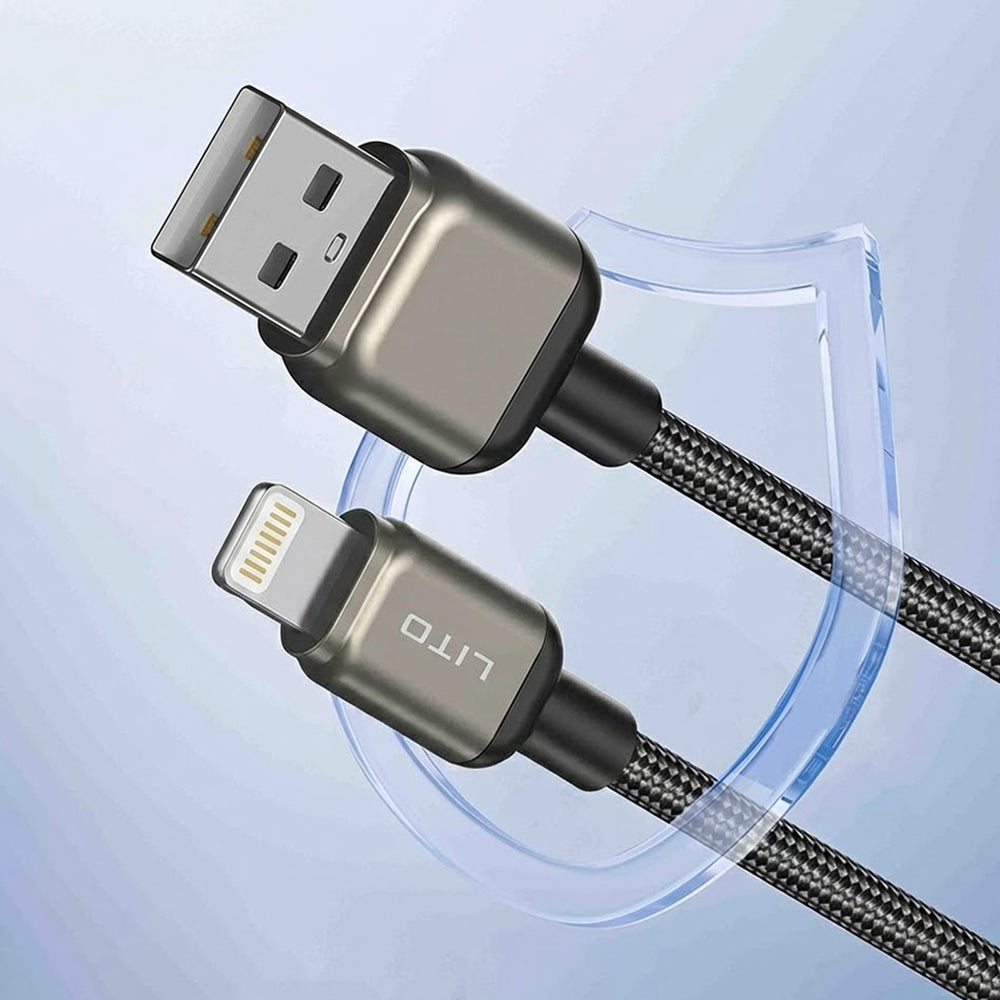 Καλώδιο Δεδομένων και Φόρτισης USB-A - Lightning Lito LD17, 18W, 1m, Μαύρο