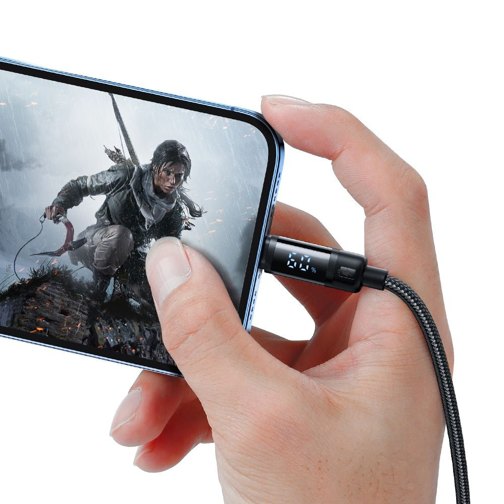 USB-A to Lightning McDodo CA-5000 Bat Display Data and Charging Cable, 18W, 1.2m, Black