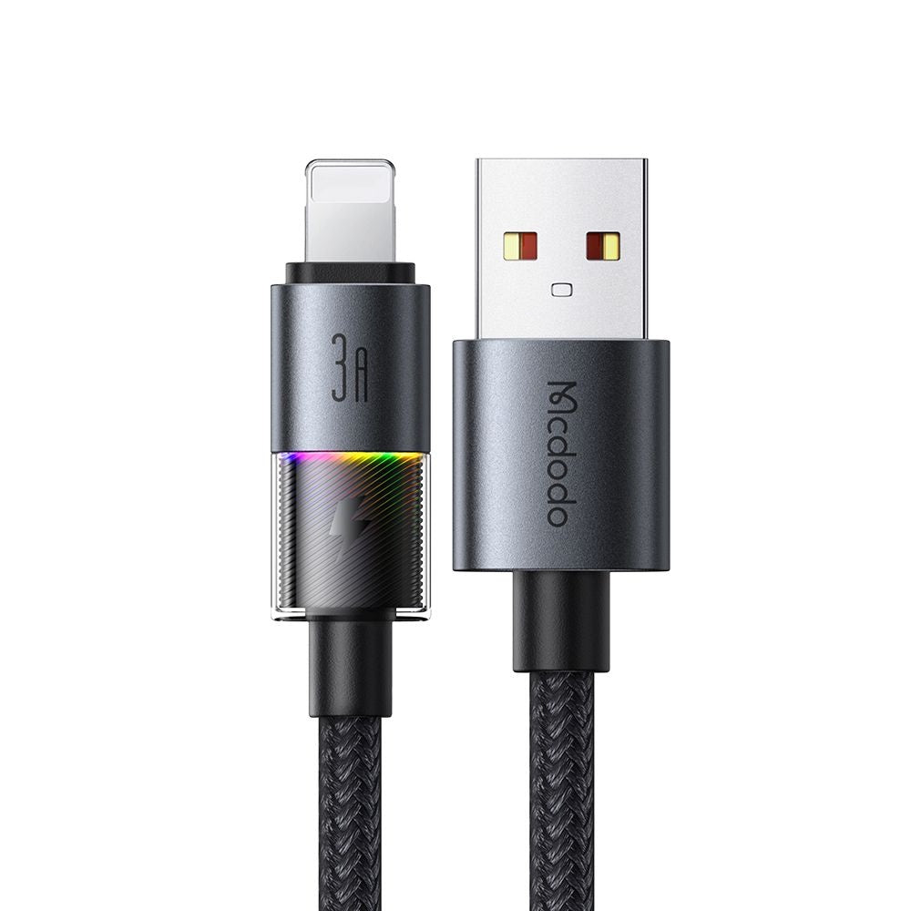USB-A to Lightning McDodo CA-8170 Colorful Data and Charging Cable, 18W, 1.2m, Black