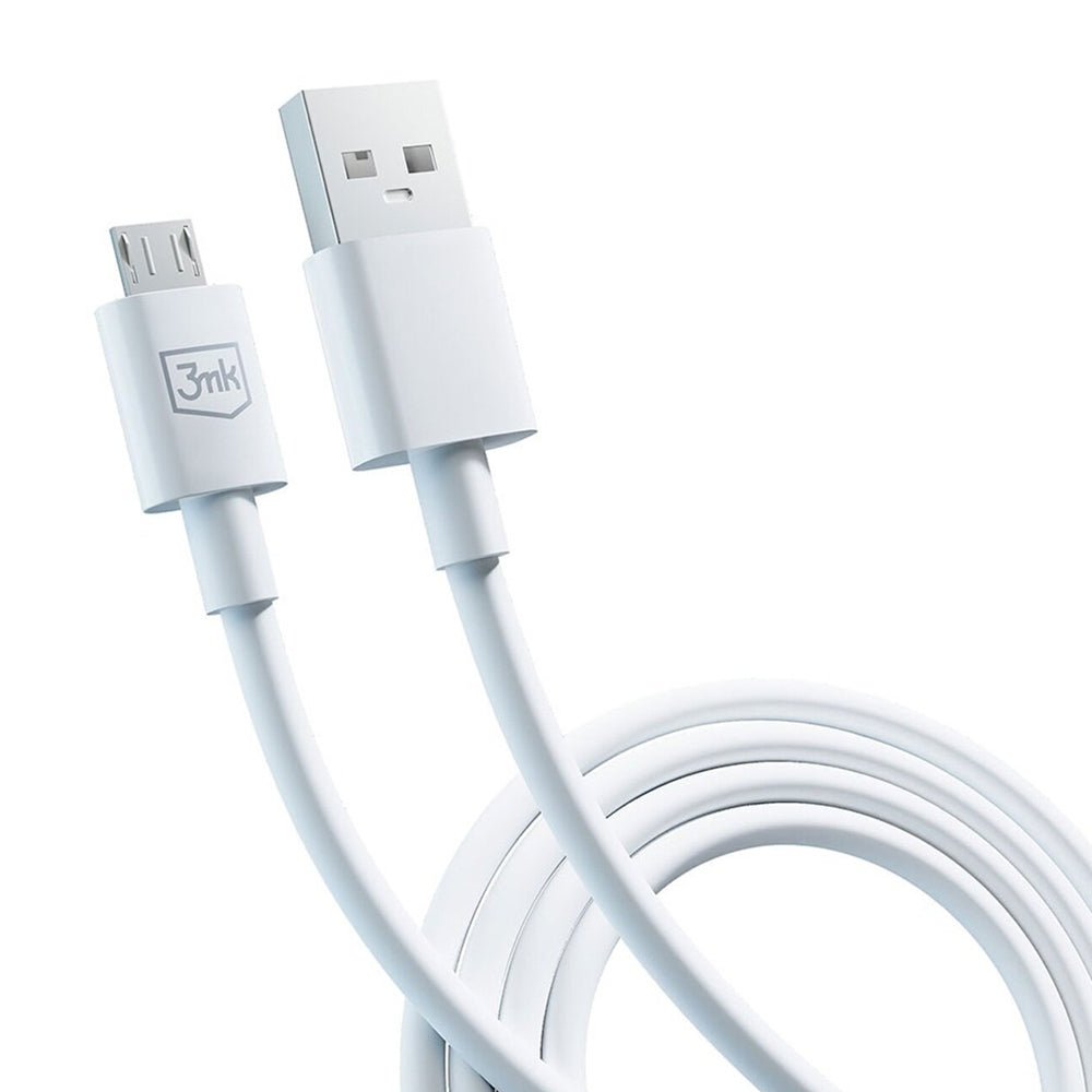 Καλώδιο Δεδομένων και Φόρτισης USB-A - microUSB 3MK Hyper, 18W, 1.2m, Λευκό