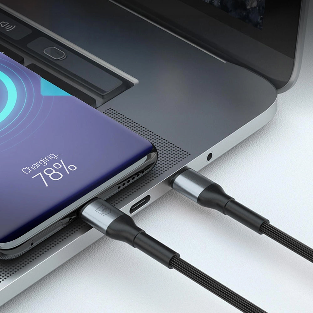 Καλώδιο Δεδομένων και Φόρτισης USB-A - USB-C 3MK Hyper N 18, 18W, 1m, Μαύρο