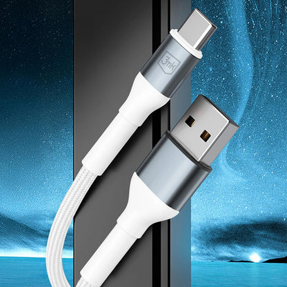Καλώδιο Δεδομένων και Φόρτισης USB-A - USB-C 3MK Hyper N, 18W, 1m, Λευκό