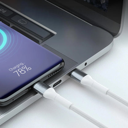 Καλώδιο Δεδομένων και Φόρτισης USB-A - USB-C 3MK Hyper N, 18W, 1m, Λευκό