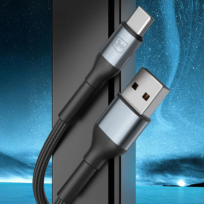 Καλώδιο Δεδομένων και Φόρτισης USB-A - USB-C 3MK Hyper N, 18W, 1m, Μαύρο