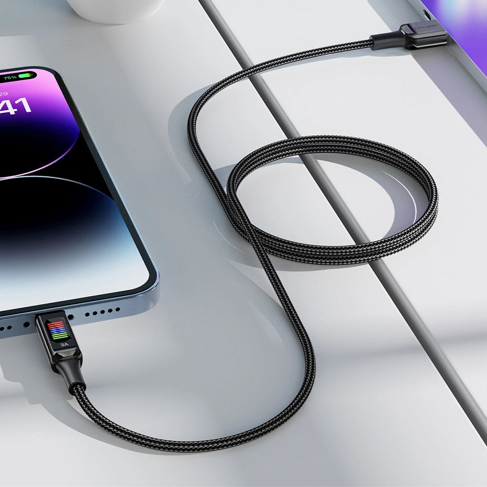 Καλώδιο Δεδομένων και Φόρτισης USB-A - USB-C Acefast C7-04, 18W, 1.2m, Μαύρο