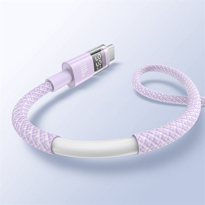 Καλώδιο Δεδομένων και Φόρτισης USB-A - USB-C Baseus Display 2, 100W, 1m, Μωβ P10382701511-00