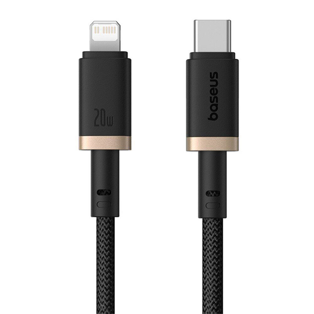 Καλώδιο Δεδομένων και Φόρτισης USB-C - Lightning Baseus Dura Series, 20W, 2m, Χρυσό Μαύρο P10377800U01-02