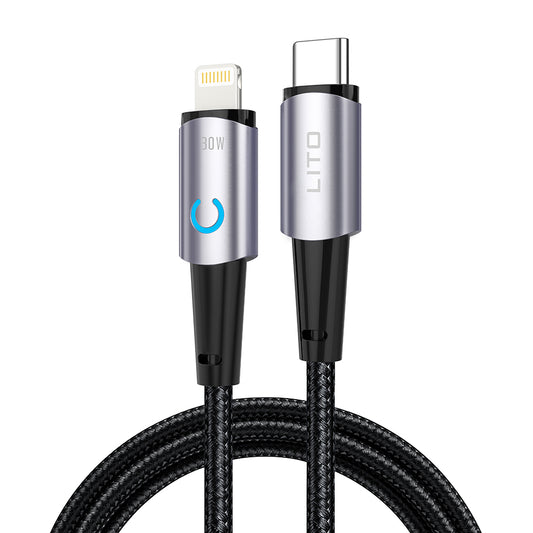 Καλώδιο Δεδομένων και Φόρτισης USB-C - Lightning Lito LD10CL, 30W, 1m, Μαύρο