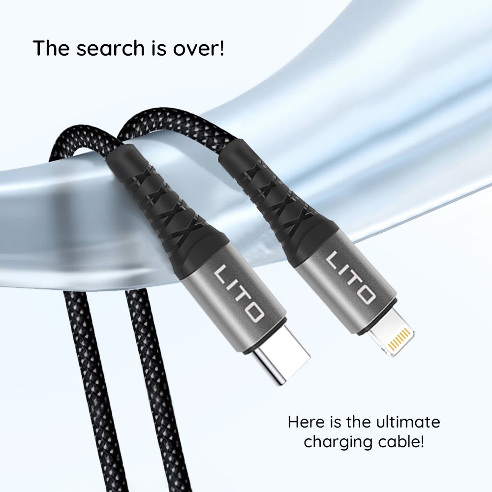 Καλώδιο Δεδομένων και Φόρτισης USB-C - Lightning Lito LD22CL, 27W, 2m, Μαύρο