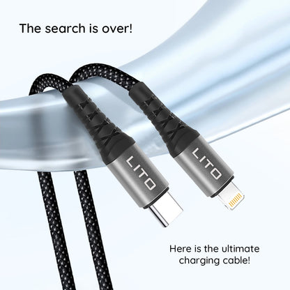 Καλώδιο Δεδομένων και Φόρτισης USB-C - Lightning Lito LD22CL, 27W, 2m, Μαύρο