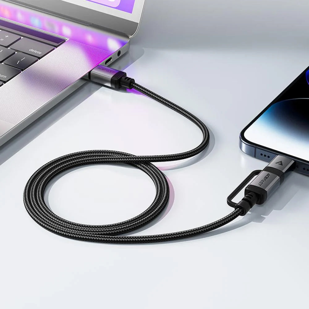 Καλώδιο Δεδομένων και Φόρτισης USB-C - Lightning / USB-C Acefast C20-01, 60W, 1.2m, Μαύρο