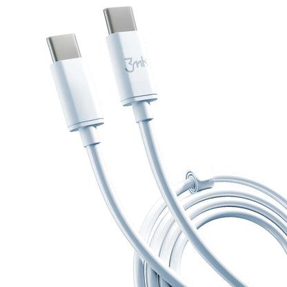 USB-C Data and Charging Cable - USB-C 3MK Hyper, 100W, 2m, White