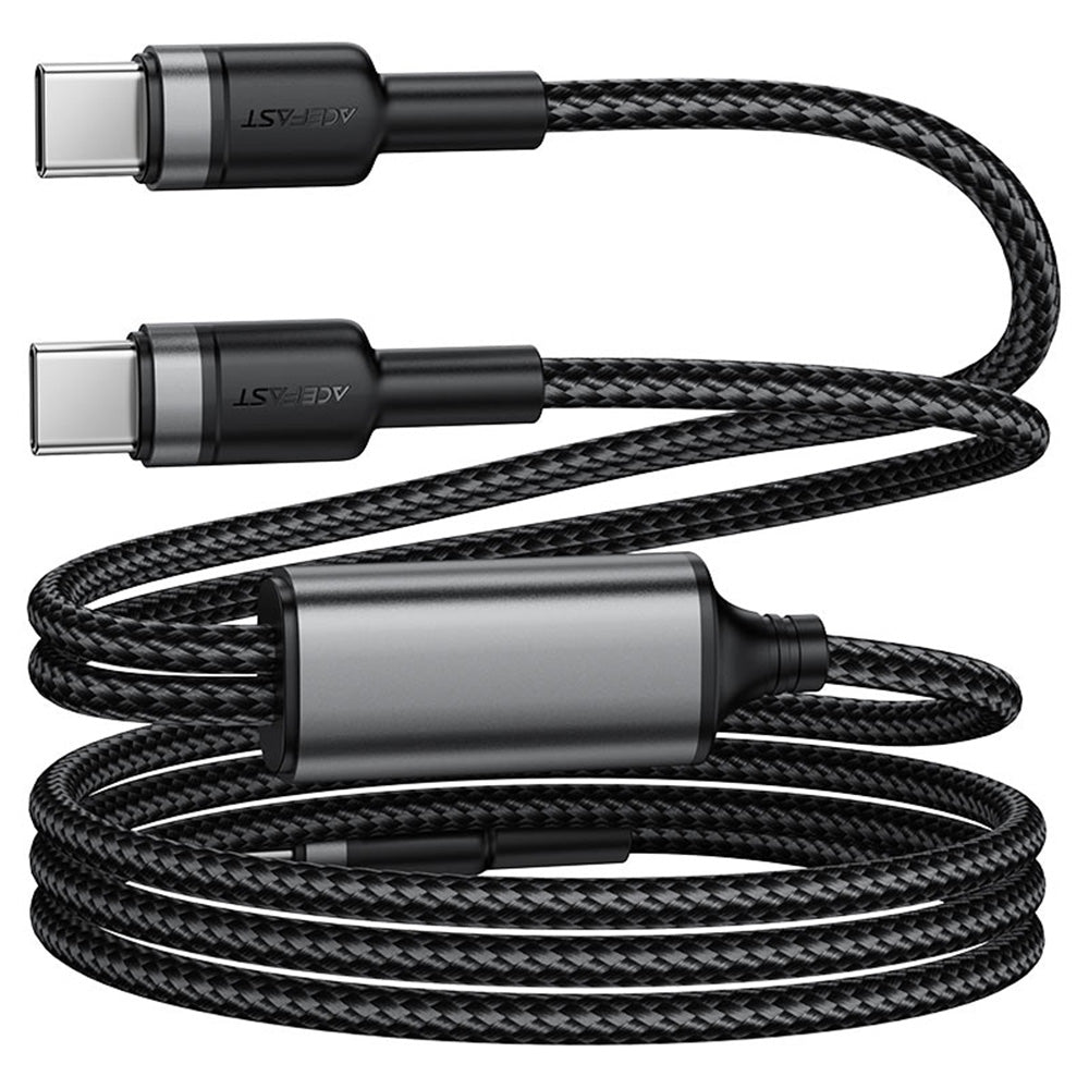 Καλώδιο Δεδομένων και Φόρτισης USB-C - 2 x USB-C Acefast C22-02, 100W, 1.25m, Μαύρο