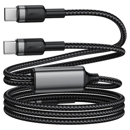 Καλώδιο Δεδομένων και Φόρτισης USB-C - 2 x USB-C Acefast C22-02, 100W, 1.25m, Μαύρο