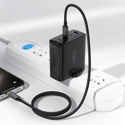 USB-C Data and Charging Cable - USB-C Acefast C23-03, 60W, 1.2m, Black