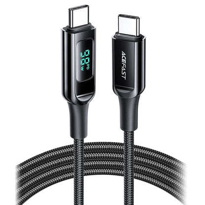 Καλώδιο Δεδομένων και Φόρτισης USB-C - USB-C Acefast C6-03 Display, 100W, 2m, Μαύρο