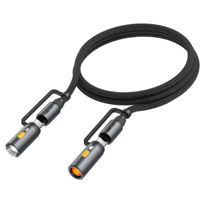 Καλώδιο Δεδομένων και Φόρτισης USB-C / Φακός - USB-C / Ηλεκτρικό Αναπτήρα Acefast J4, 60W, 1.2m, Μαύρο