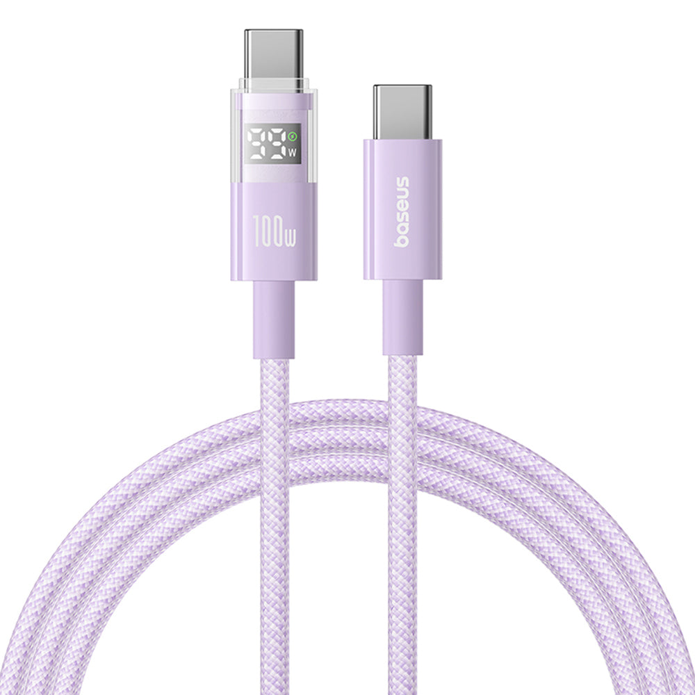 USB-C Data and Charging Cable - USB-C Baseus Display 2, 100W, 2m, Purple P10382702511-01