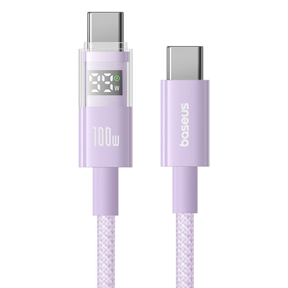 USB-C Data and Charging Cable - USB-C Baseus Display 2, 100W, 2m, Purple P10382702511-01
