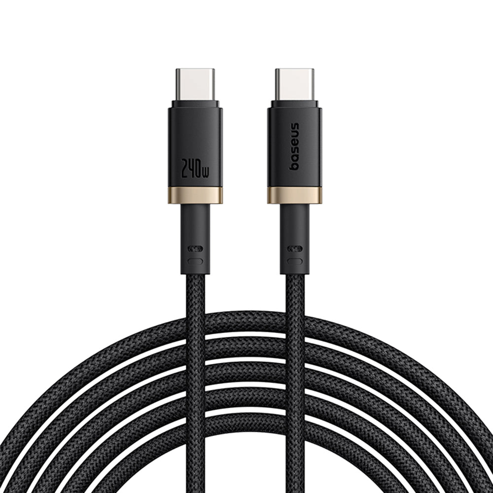 Καλώδιο Δεδομένων και Φόρτισης USB-C - USB-C Baseus Dura, 240W, 1m, Χρυσό Μαύρο P10377803U03-00