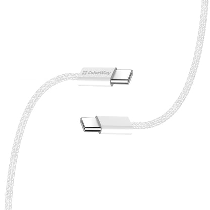 Καλώδιο Δεδομένων και Φόρτισης USB-C - USB-C ColorWay CW-CBPDCC061, 60W, 1m, Γκρι