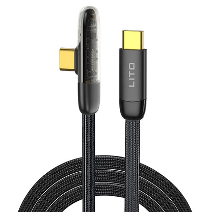 Καλώδιο Δεδομένων και Φόρτισης USB-C - USB-C Lito LD11CC, 60W, 1m, Μαύρο
