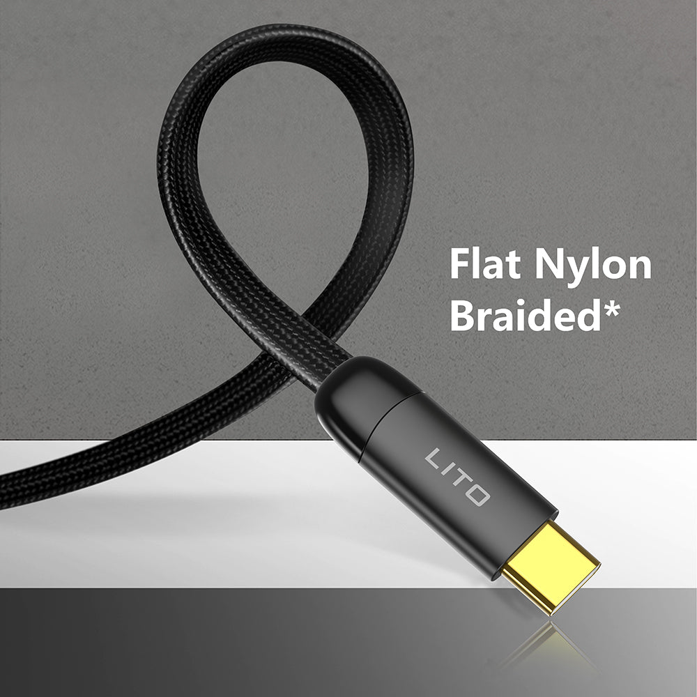Καλώδιο Δεδομένων και Φόρτισης USB-C - USB-C Lito LD11CC, 60W, 1m, Μαύρο
