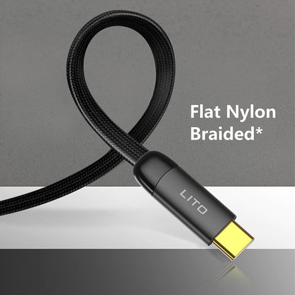 Καλώδιο Δεδομένων και Φόρτισης USB-C - USB-C Lito LD11CC, 60W, 1m, Μαύρο
