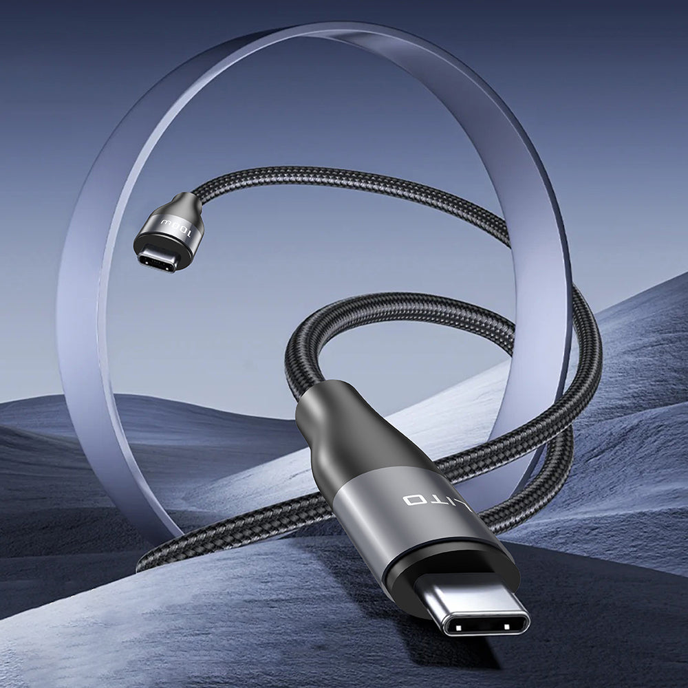 Καλώδιο Δεδομένων και Φόρτισης USB-C - USB-C Lito LD23CC, 100W, 1m, Γκρι