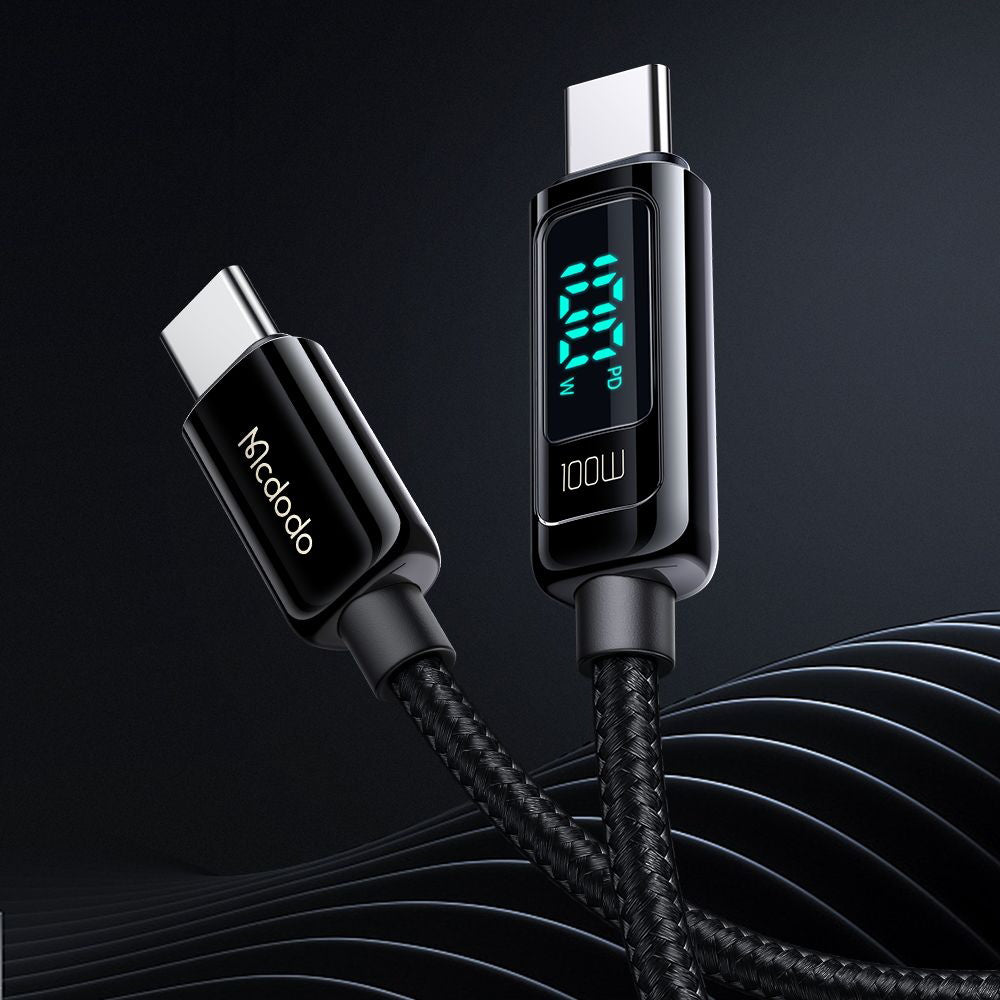 USB-C Data and Charging Cable - USB-C McDodo CA-8820 Display, 100W, 1.2m, Black