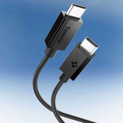 USB-C Data and Charging Cable - USB-C Spigen Essential, 60W, 1m, Black ACA08718