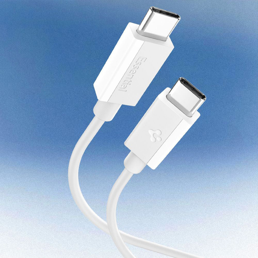 Καλώδιο Δεδομένων και Φόρτισης USB-C - USB-C Spigen Essential, 60W, 2m, Λευκό ACA08719