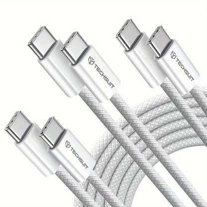 USB-C Data and Charging Cable - USB-C Techsuit PCB114D, 60W, 1m, Black