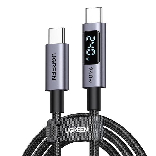 Καλώδιο Δεδομένων και Φόρτισης USB-C - USB-C UGREEN 65866 Display, 240W, 1m, Γκρι