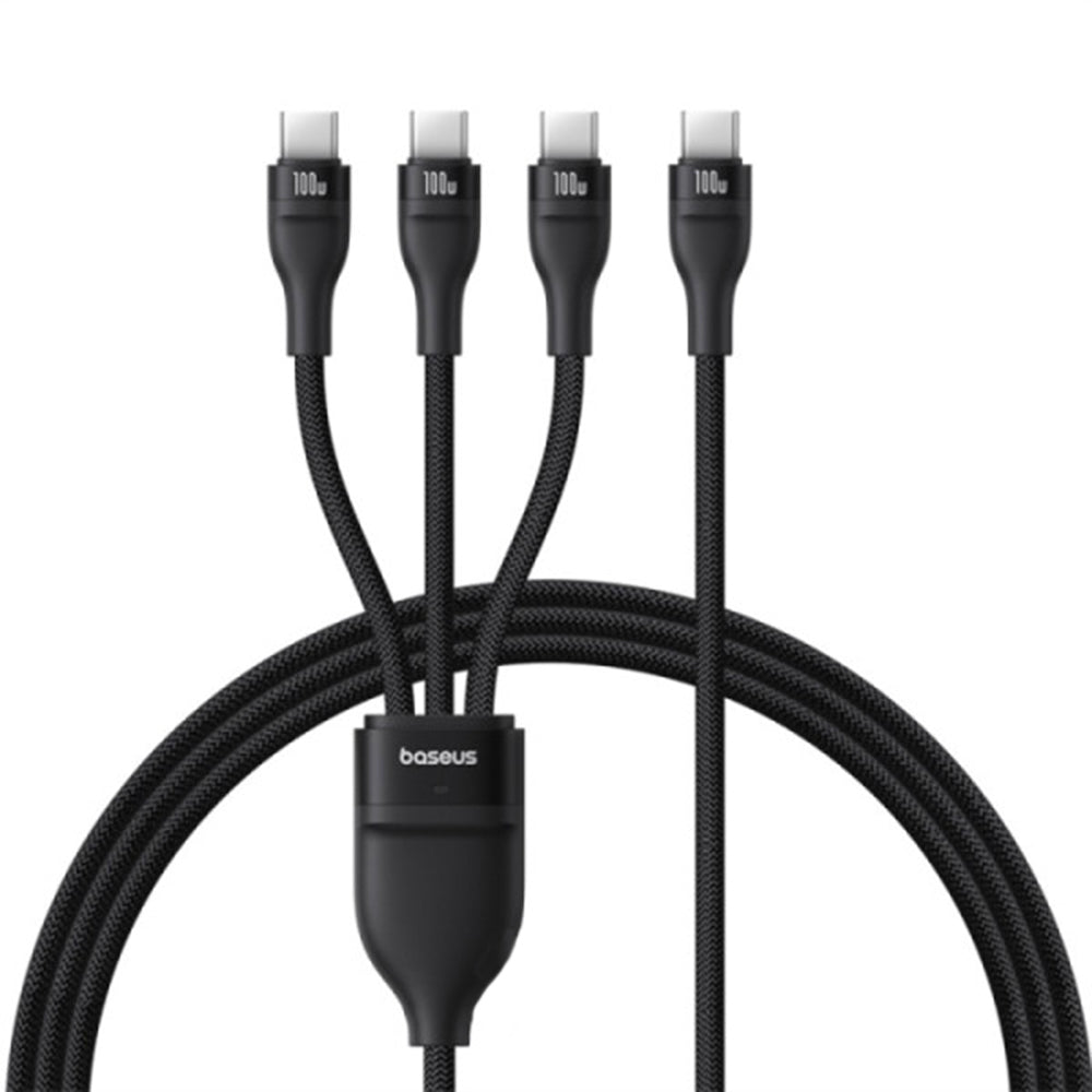 USB-C Charging Cable - 3 x USB-C Baseus Flash Series III 3in1, 100W, 1.5m, Black P10377503111-00