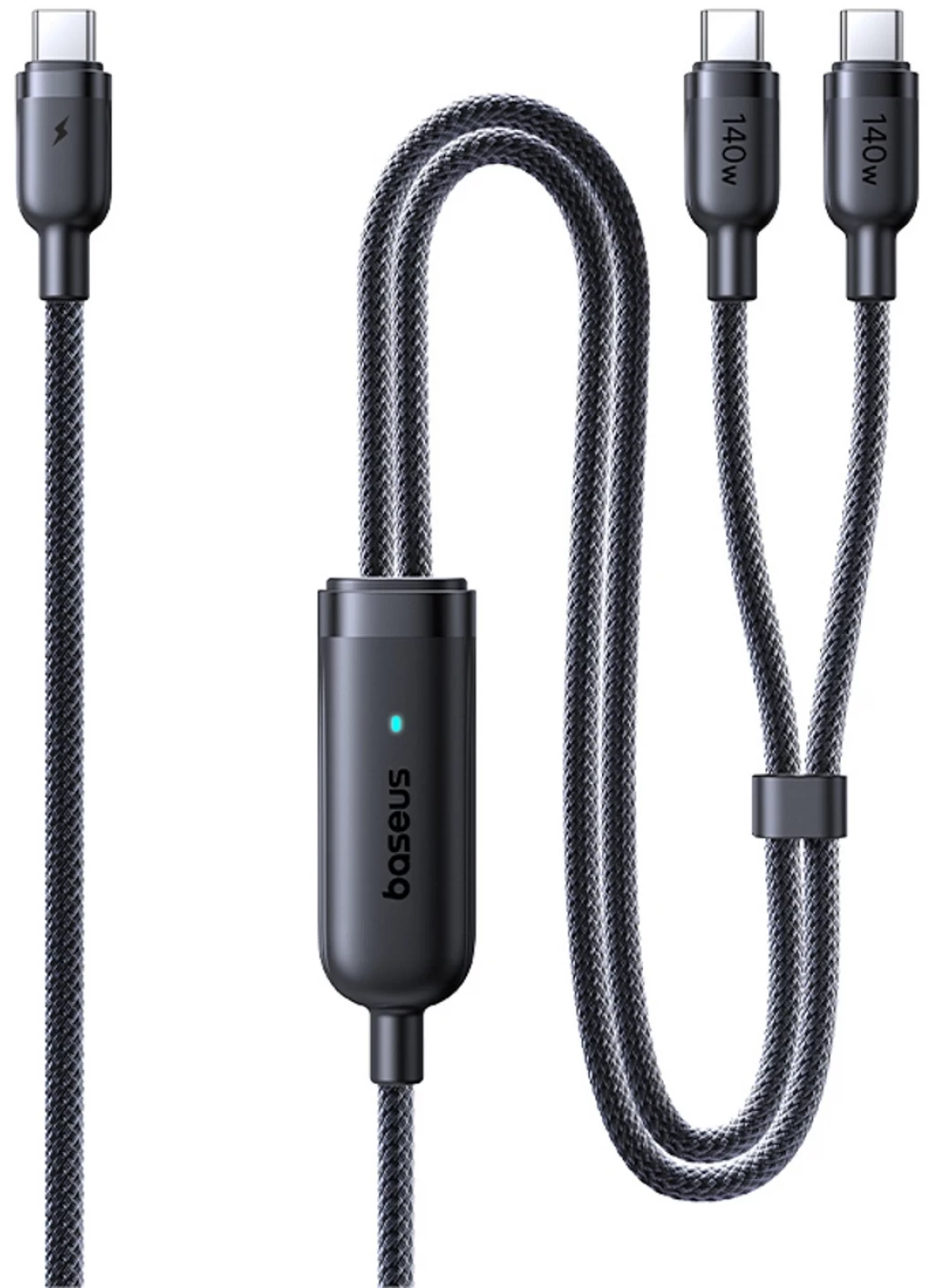 Καλώδιο Φόρτισης USB-C - 2 x USB-C Baseus Flash 4 2in1, 140W, 1.5m, Μαύρο E0426X00
