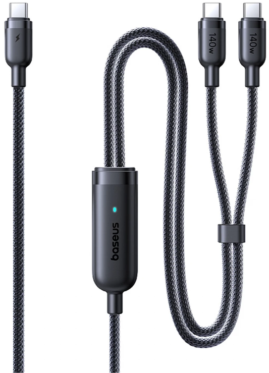 Καλώδιο Φόρτισης USB-C - 2 x USB-C Baseus Flash 4 2in1, 140W, 1.5m, Μαύρο E0426X00
