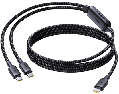 Καλώδιο Φόρτισης USB-C - 2 x USB-C Baseus Flash 4 2in1, 140W, 1.5m, Μαύρο E0426X00