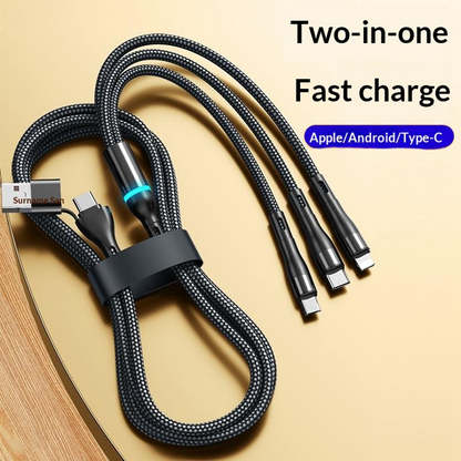 USB-C / USB-A Charging Cable - Lightning / microUSB / USB-C OEM B6, 100W, 1.2m, Black