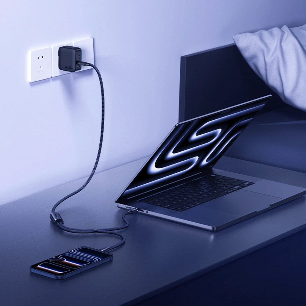 Καλώδιο Φόρτισης USB-C - 2 x USB-C Baseus Flash 4 2in1, 140W, 1.5m, Μαύρο E0426X00