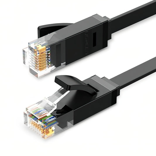 Καλώδιο Δικτύου UGREEN NW102 Flat, UTP, Cat6, 3m, Μαύρο