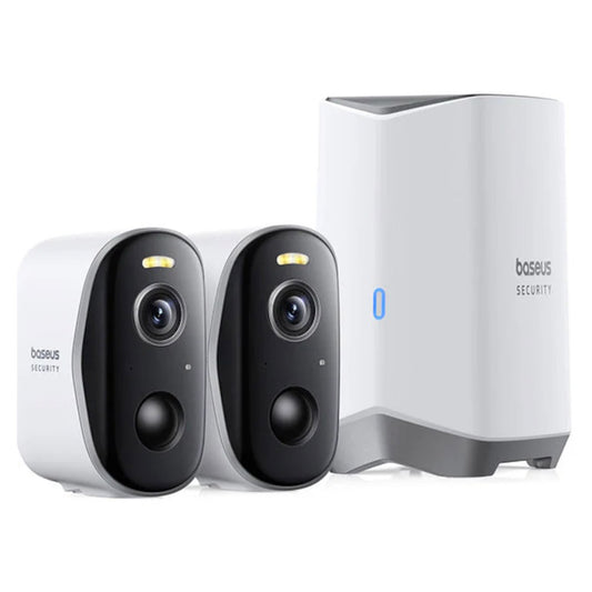 Baseus N1 Plus Surveillance Camera, Wi-Fi, 2K, IP67, Outdoor, Set of 2 pieces S0TY002131